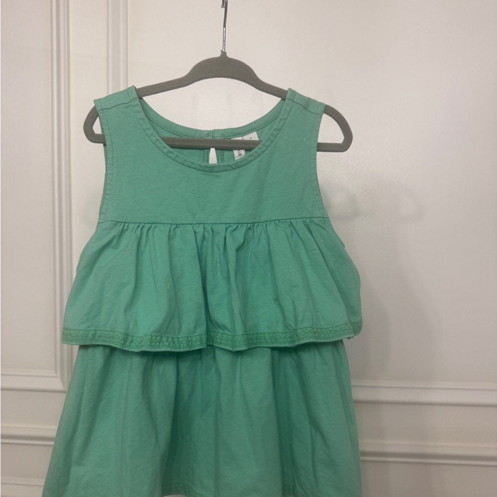Janie and Jack Girl Sleeveless Green Top